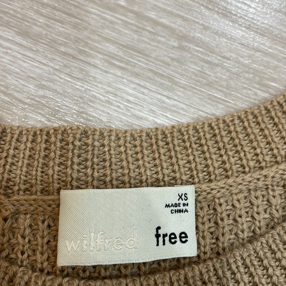 Wilfred Free Isabelli wool Crewneck Sweater in Camel - Picture 6 of 8